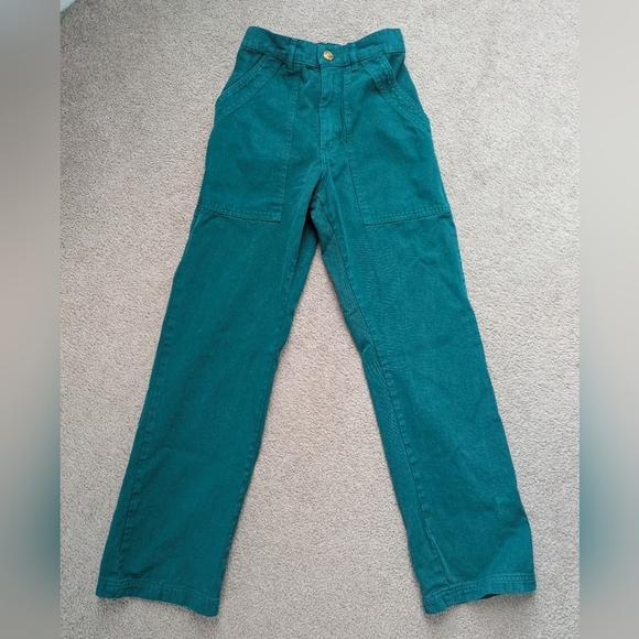Big Bud Press Sun Baby Teal Green Cotton Work Pants Unisex XXS - Picture 2 of 15